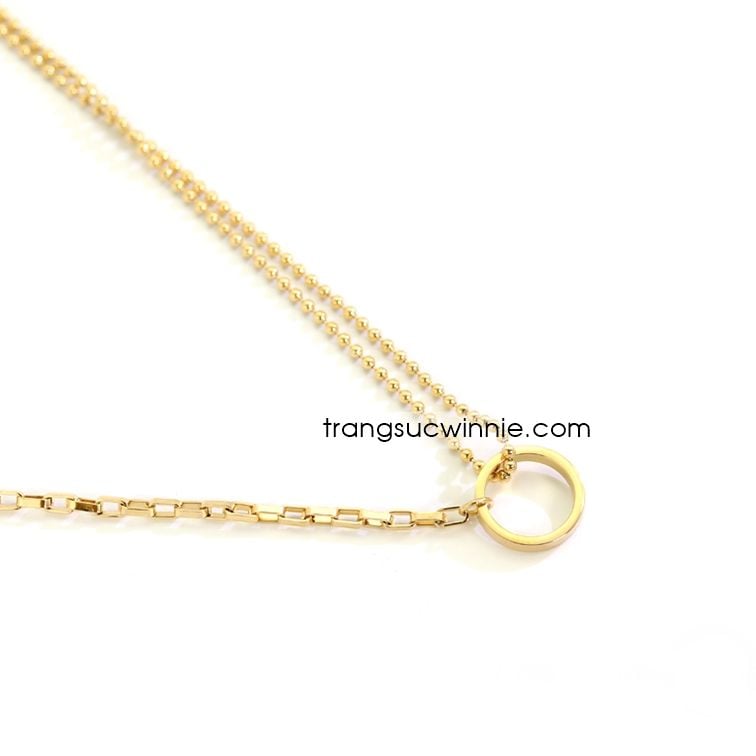  Dây chuyền titan Half 