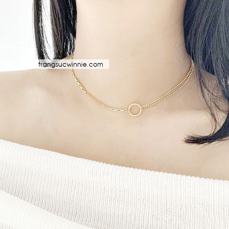  Dây chuyền titan Half 