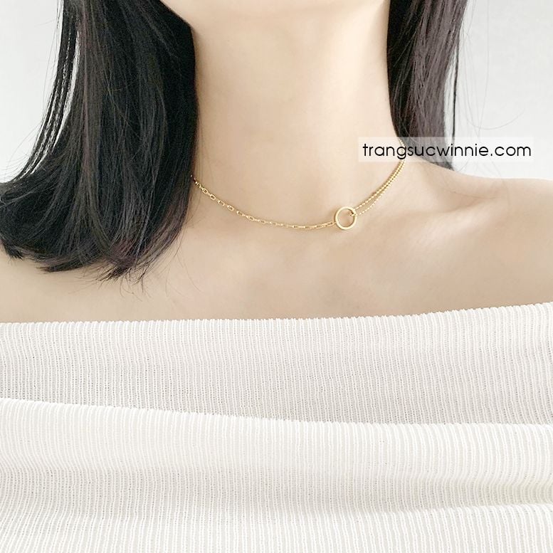  Dây chuyền titan Half 