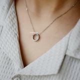  Dây chuyền Titan Half Diamond 