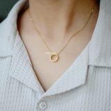  Dây chuyền Titan Half Diamond 