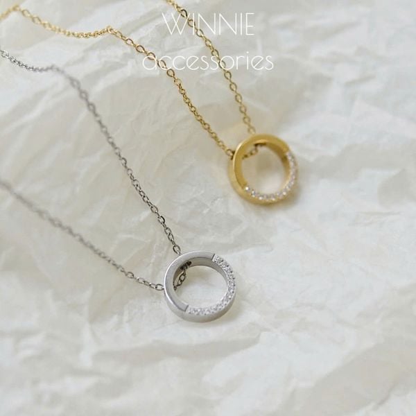  Dây chuyền Titan Half Diamond 