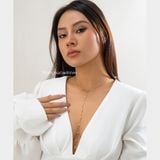  Dây chuyền titan Hanging gold pearl 