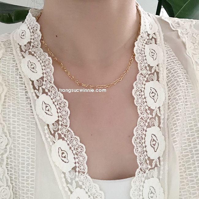  Dây chuyền titan Heart gold 