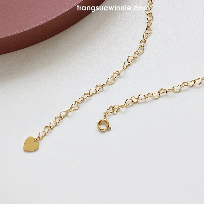  Dây chuyền titan Heart gold 