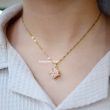  Dây chuyền titan Hoa 5 cánh hồng 