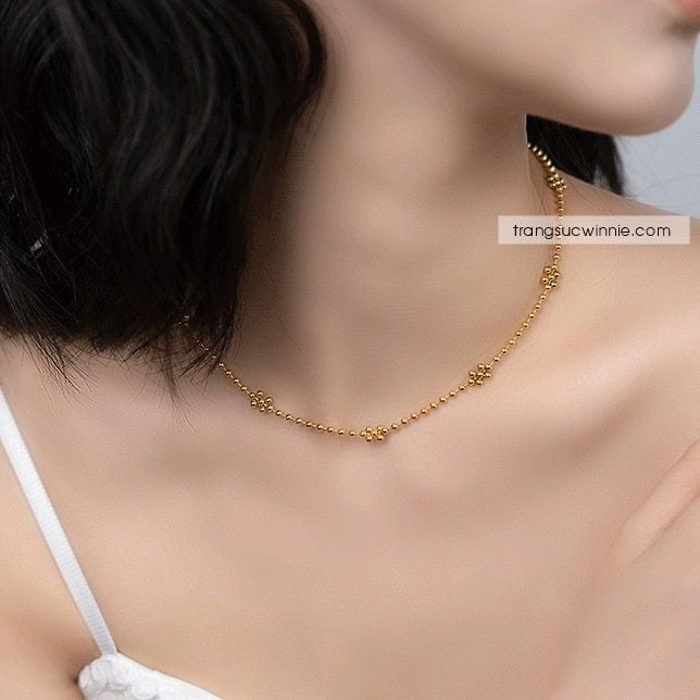  Dây chuyền titan Hoa bi 