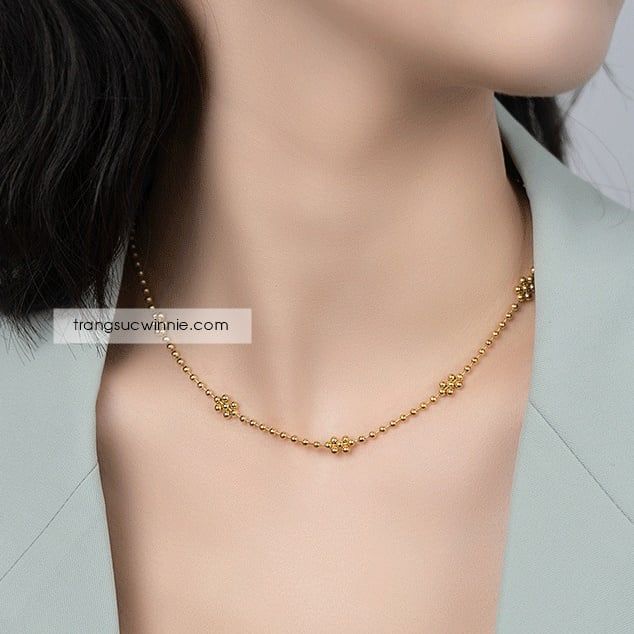  Dây chuyền titan Hoa bi 