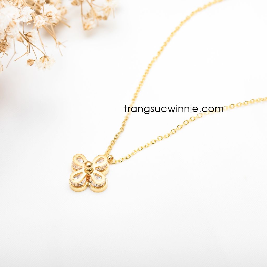  Dây chuyền titan hoa đá VG 