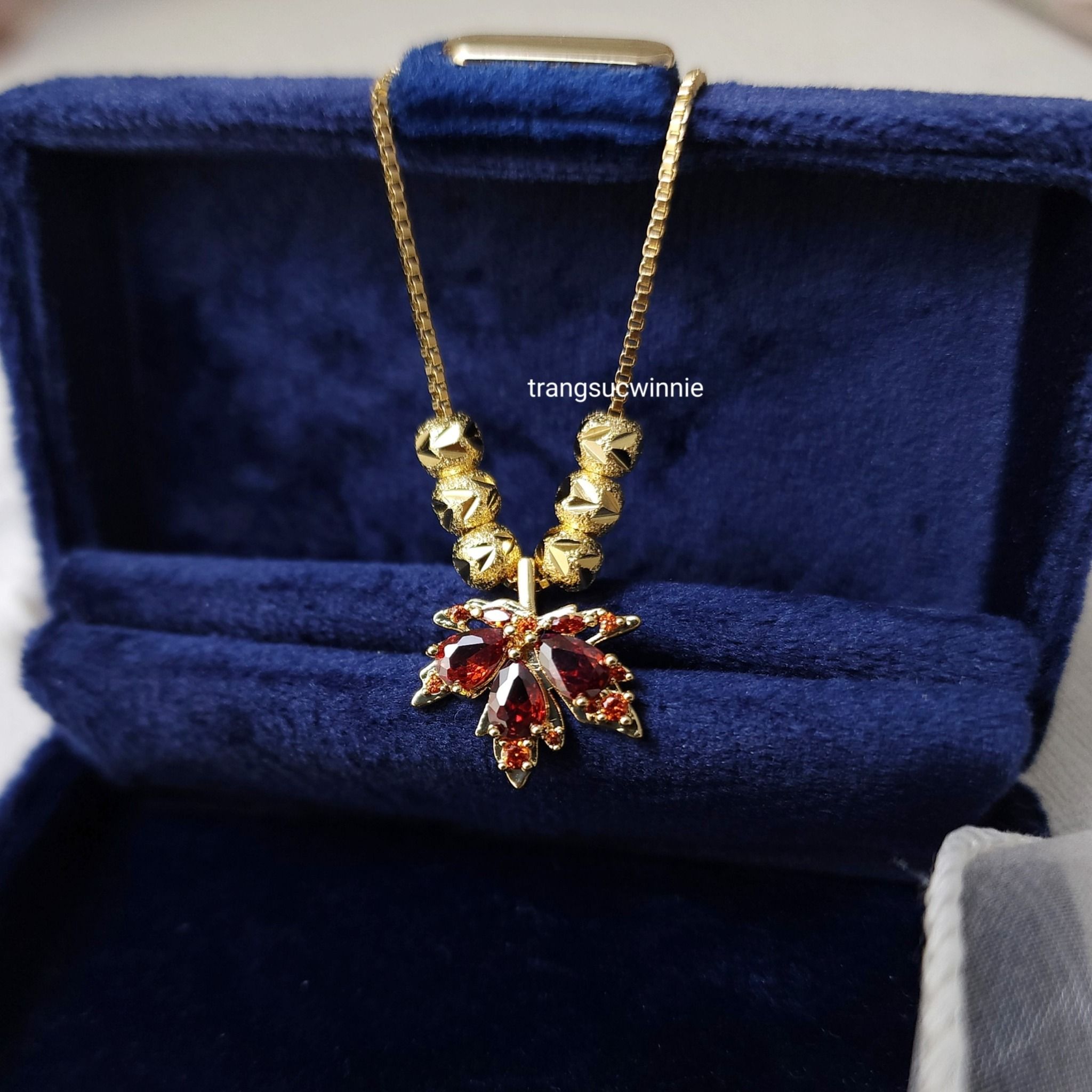  Dây chuyền titan Lá phong 