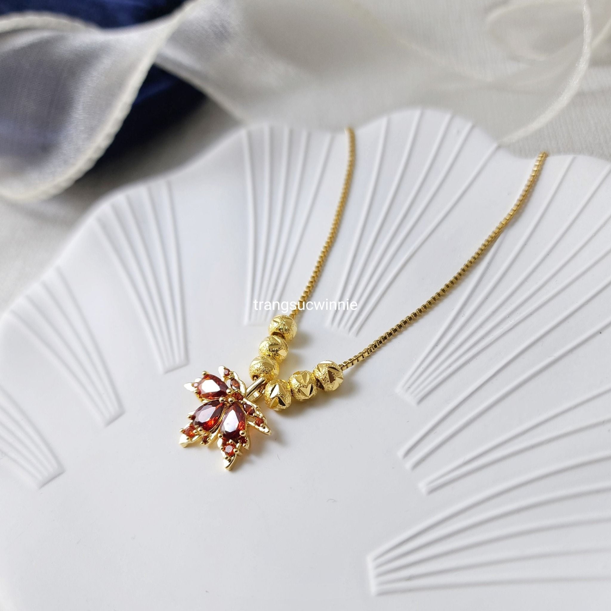  Dây chuyền titan Lá phong 