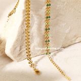  Dây chuyền titan Lá xanh 