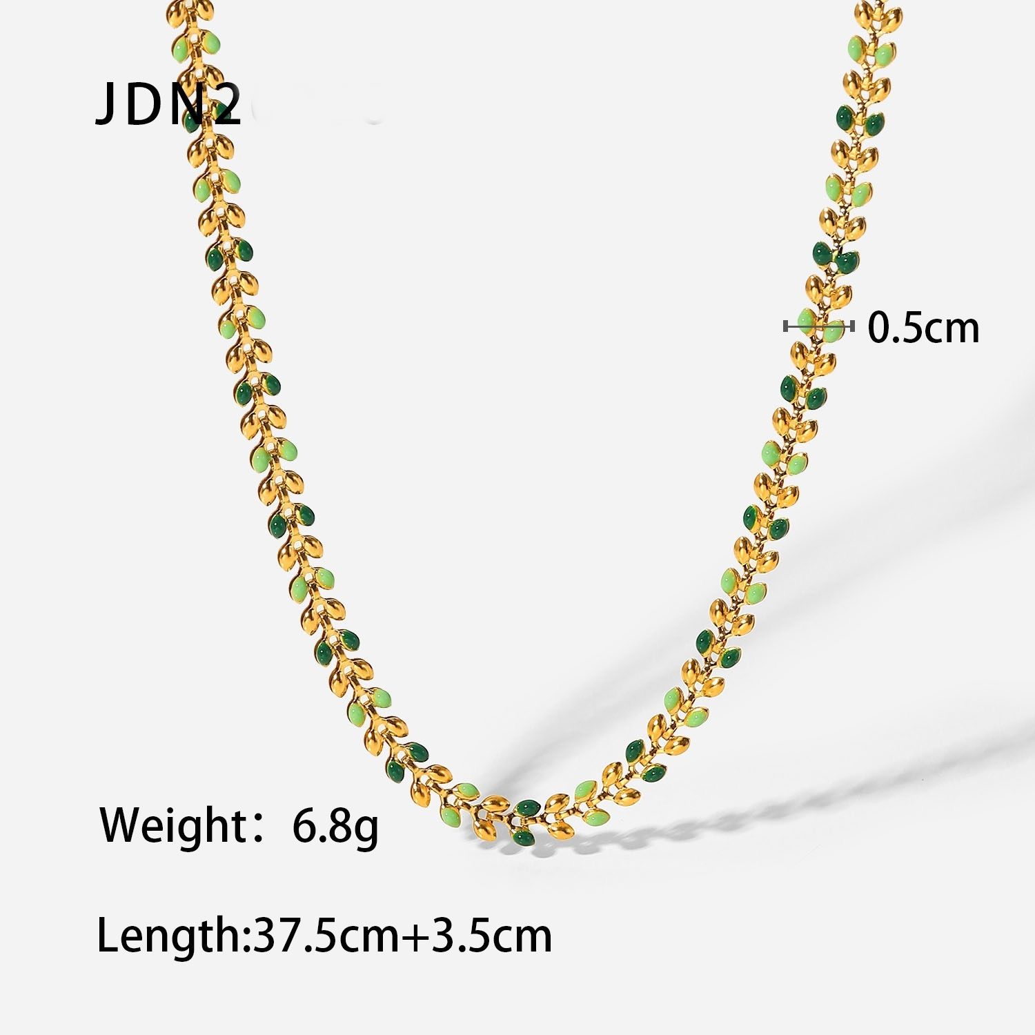  Dây chuyền titan Lá xanh 