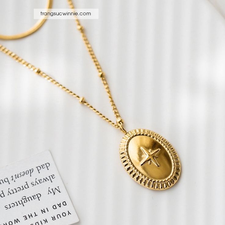  Dây chuyền titan Layer Cross star 