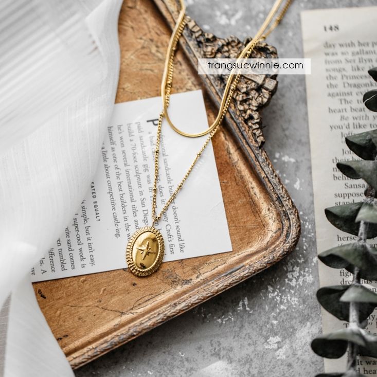  Dây chuyền titan Layer Cross star 