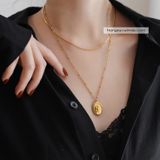  Dây chuyền titan Layer Cross star 