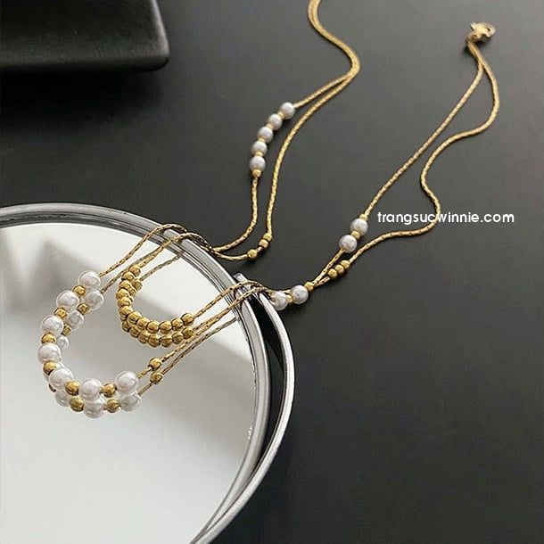  Dây chuyền Layer pearl VG 