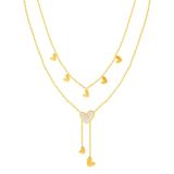  Dây chuyền titan Layer tim trắng 