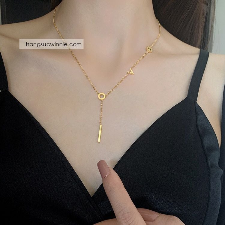  Dây chuyền titan Love dây VG 