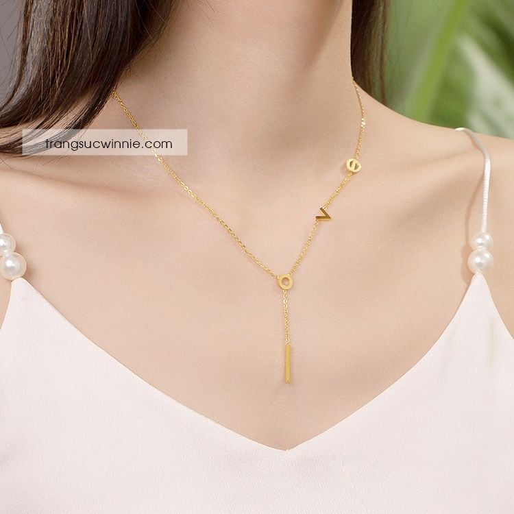  Dây chuyền titan Love dây VG 