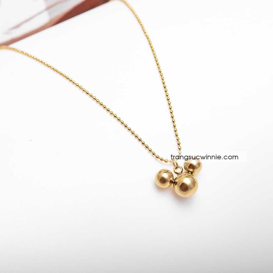  Dây chuyền titan Mickey bi 