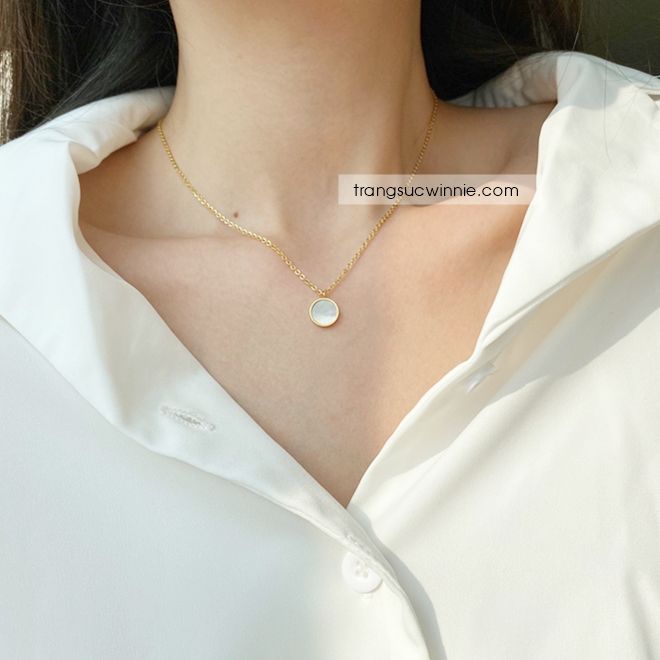  Dây chuyền titan Nacre 
