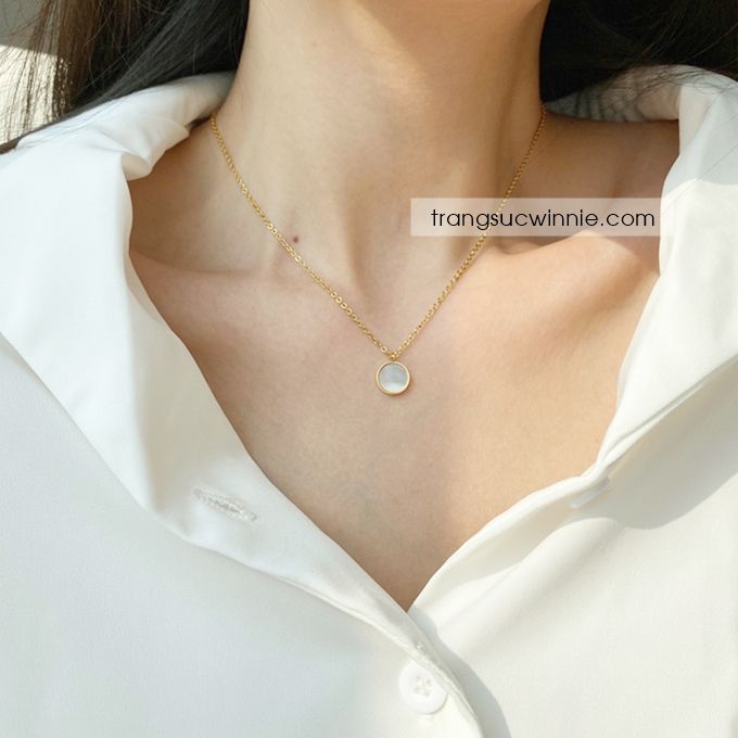  Dây chuyền titan Nacre 