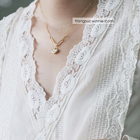  Dây chuyền titan Nacre Heart Chain 