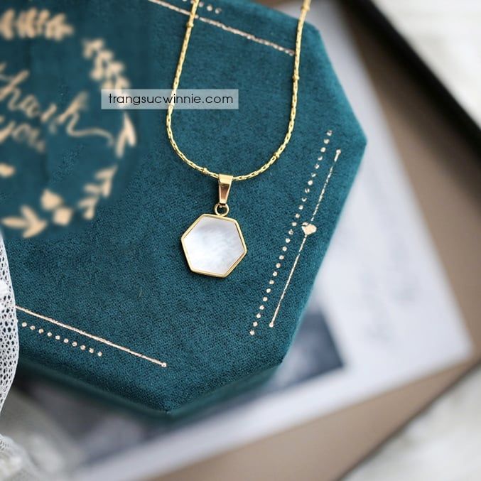  Dây chuyền titan Nacre Hexa 