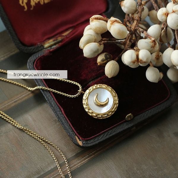  Dây chuyền titan Nacre Moon 