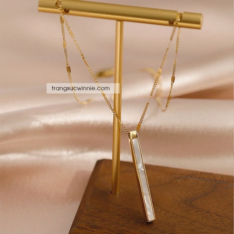  Dây chuyền titan Nacre Tube 