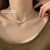  Dây chuyền Ngọc trai hoa trà 