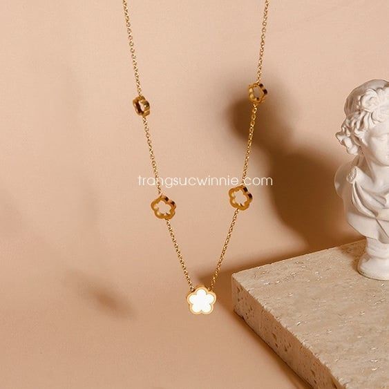  Dây chuyền titan Ngũ hoa xà cừ 