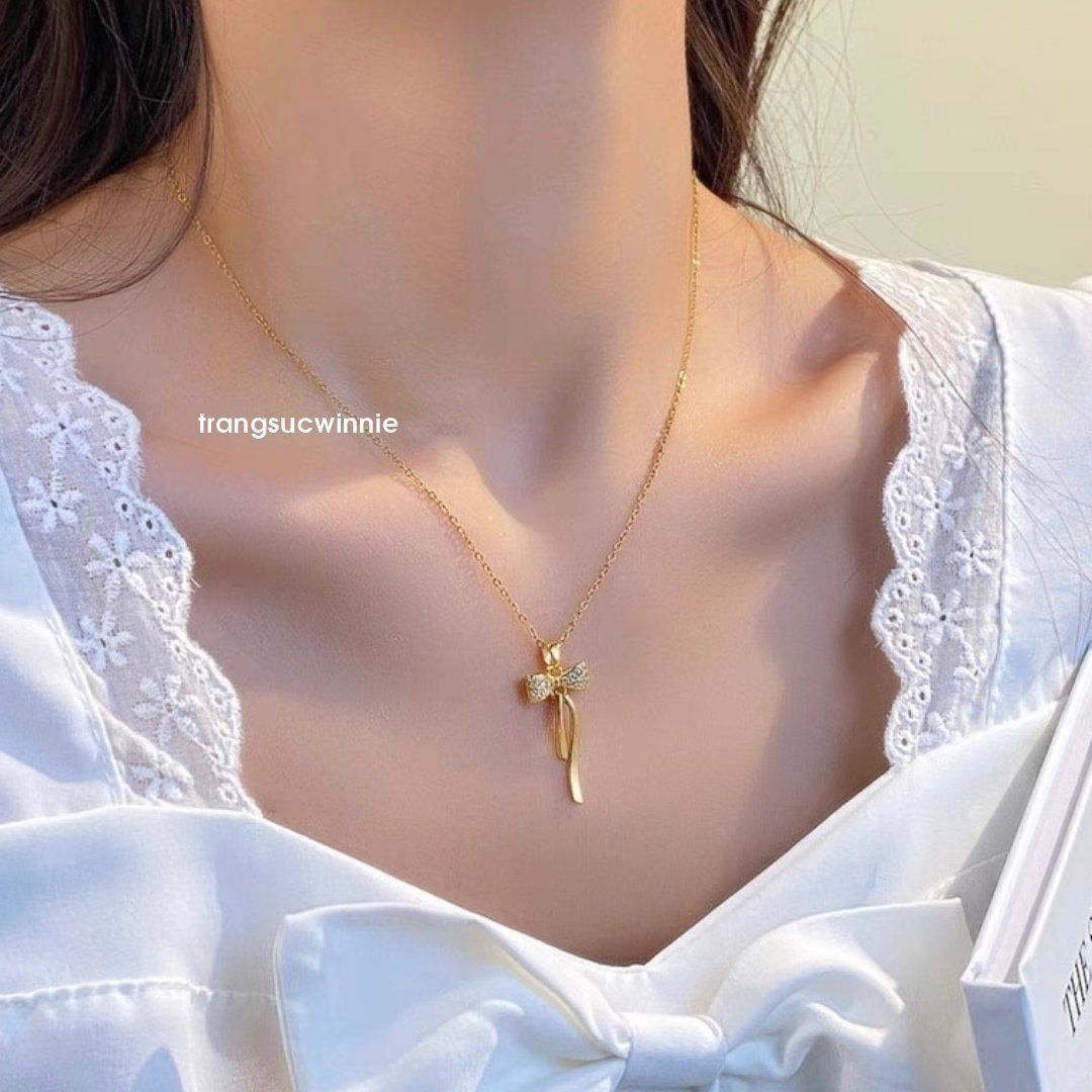  Dây chuyền titan Nơ dây 