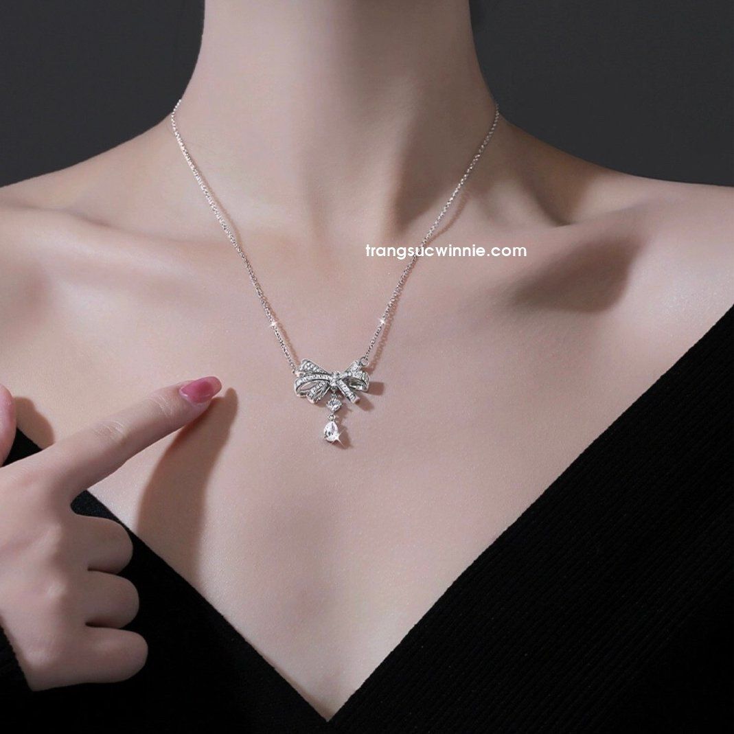  Dây chuyền titan Nơ giọt nước 