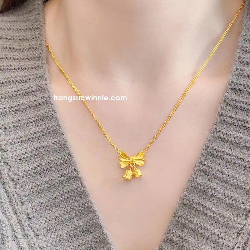  Dây chuyền titan Nơ linh lan 