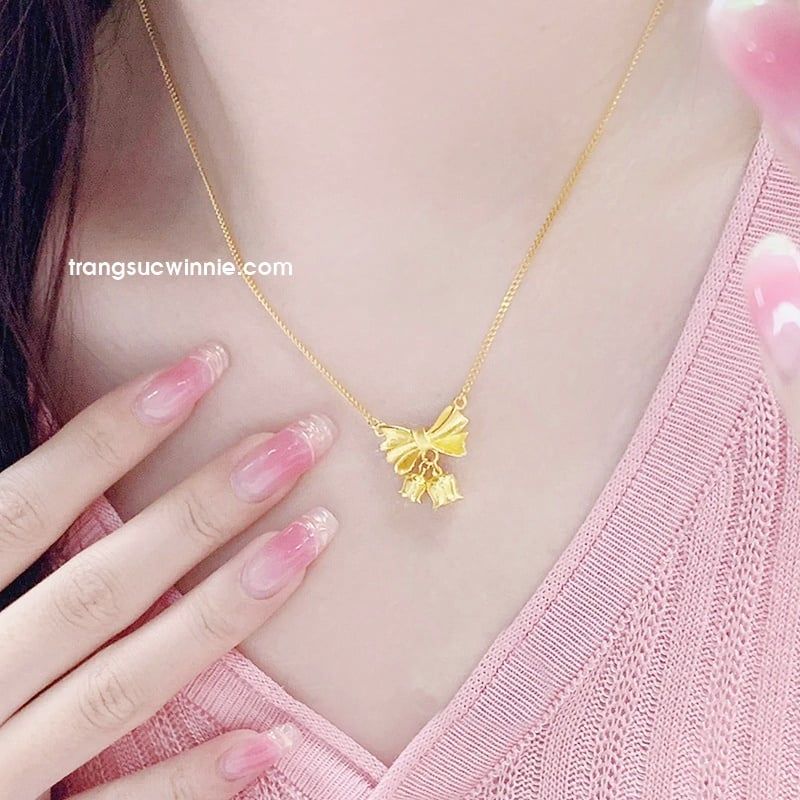  Dây chuyền titan Nơ linh lan 