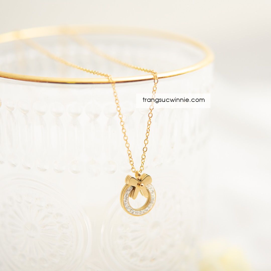  Dây chuyền titan Nơ tròn VG 