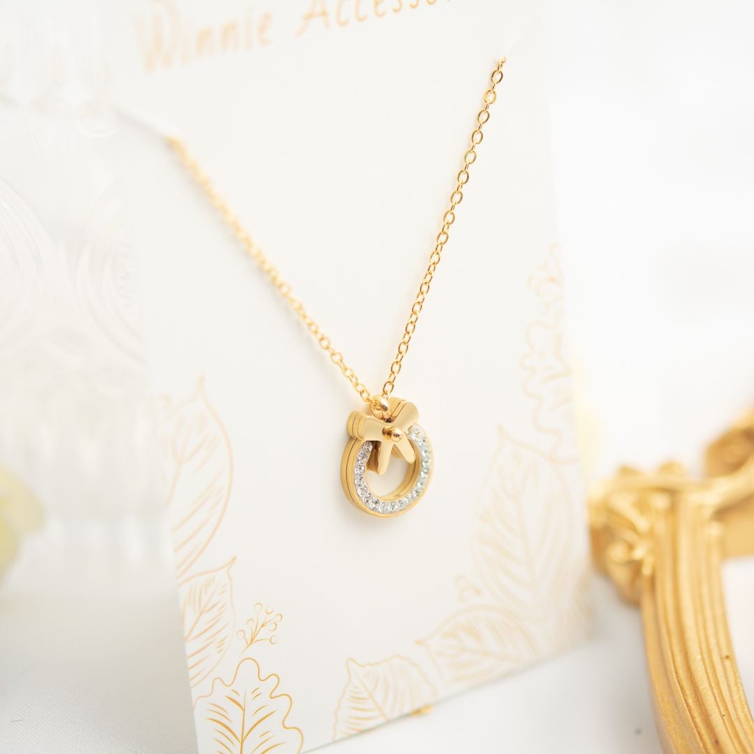  Dây chuyền titan Nơ tròn VG 