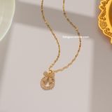  Dây chuyền titan Nơ tròn Zirconia VG 