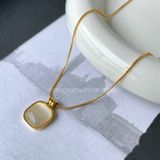  Dây chuyền titan Opal vuông 