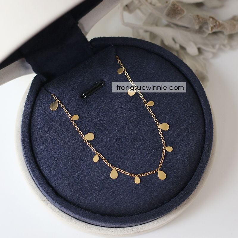  Dây chuyền titan Oval Drop 