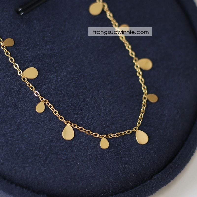  Dây chuyền titan Oval Drop 