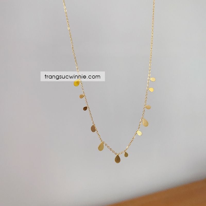  Dây chuyền titan Oval Drop 