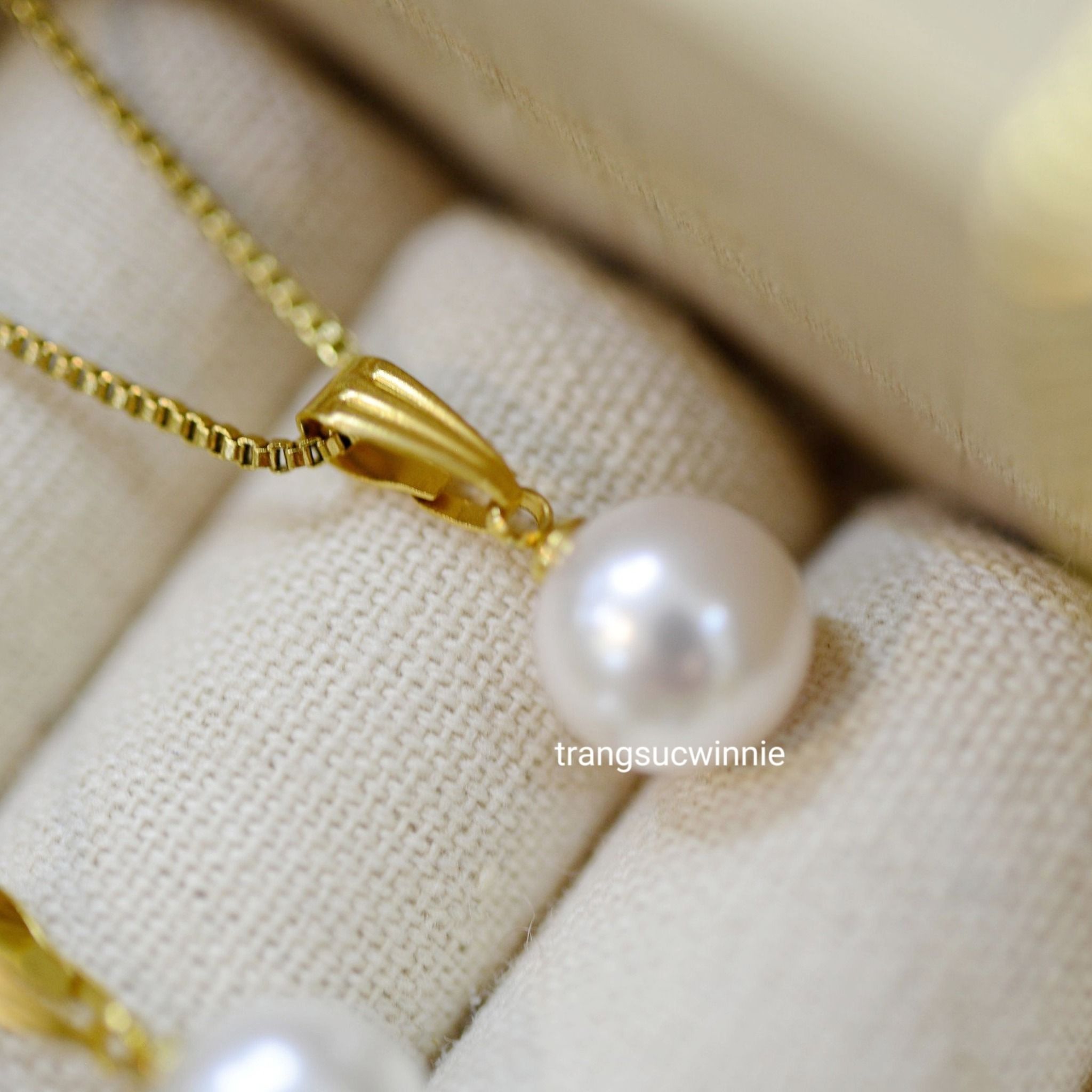  Dây chuyền titan Pearl 