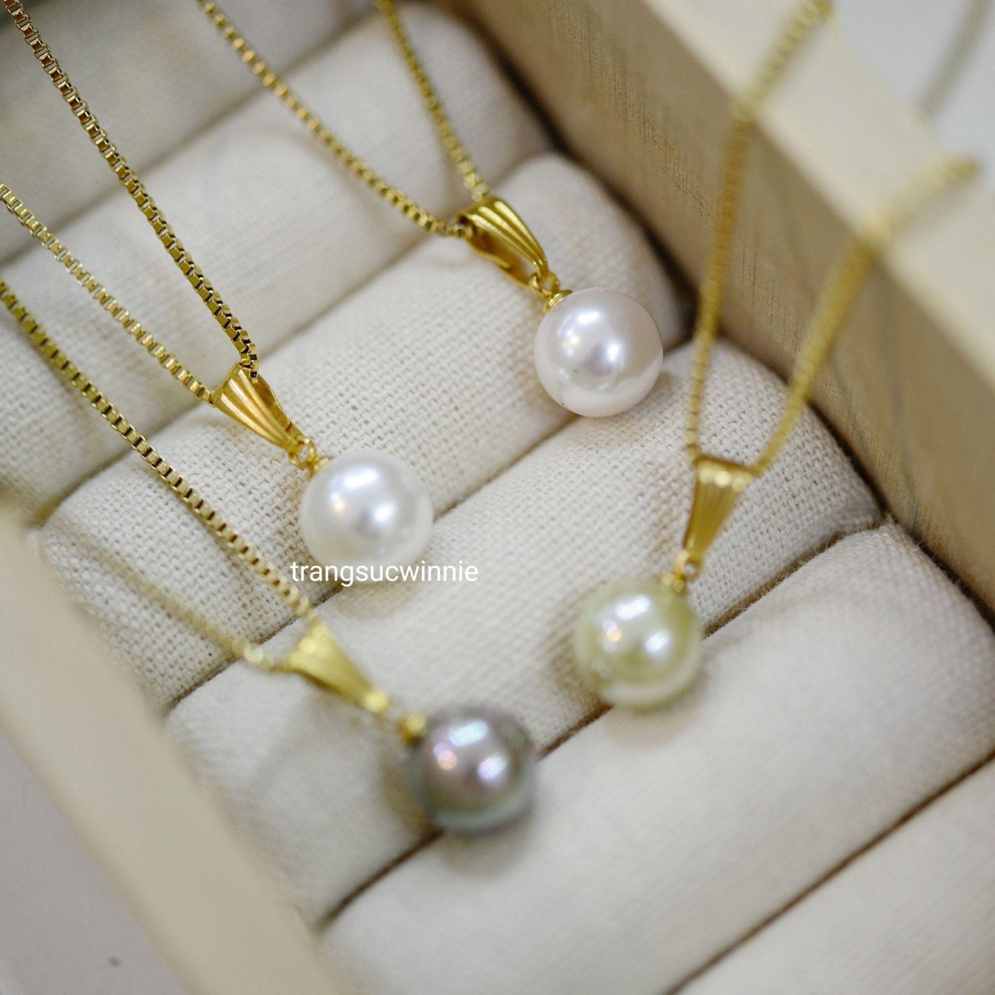  Dây chuyền titan Pearl 