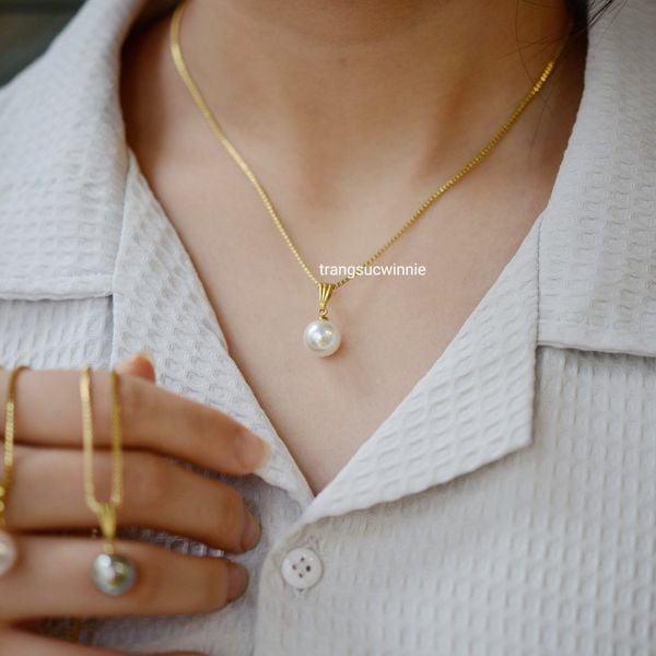  Dây chuyền titan Pearl 