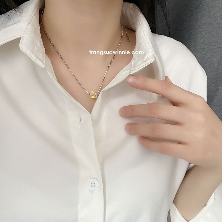  Dây chuyền titan Pha lê B 