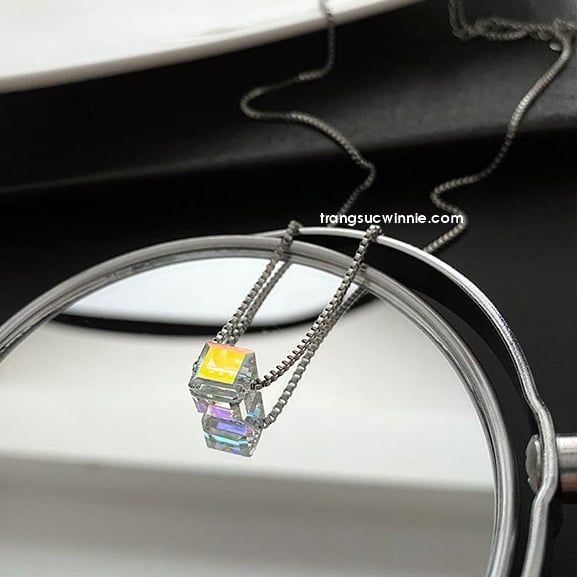  Dây chuyền titan Pha lê B 