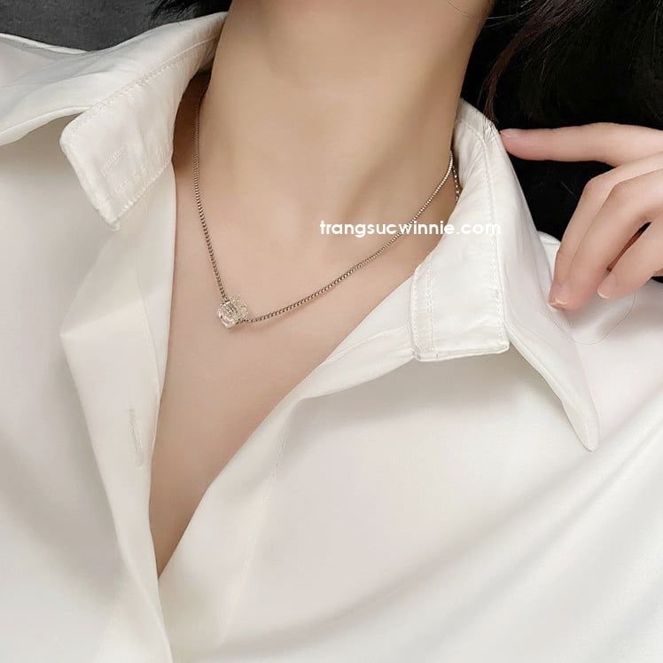  Dây chuyền titan Pha lê B 